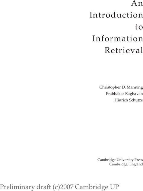 introduction to information retrieval exercise solutions Epub